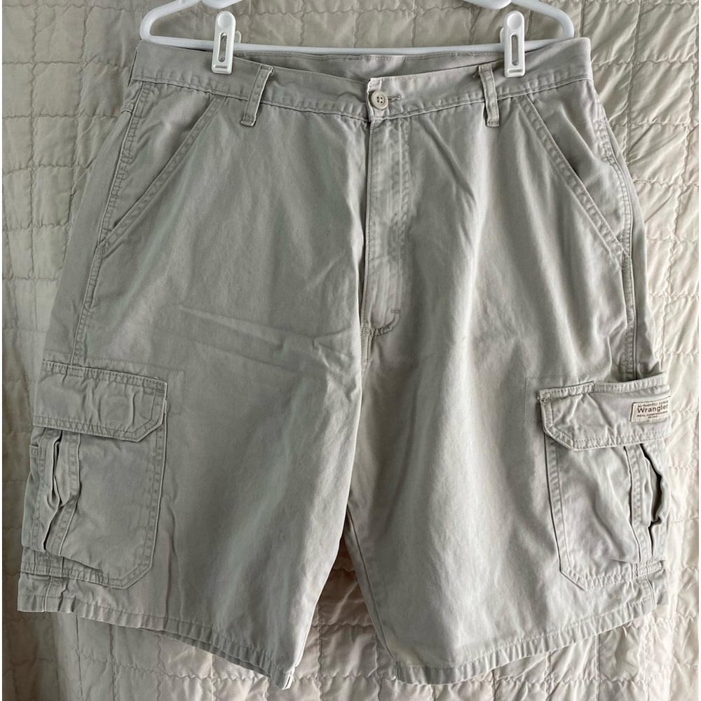 WRANGLER Cargo Shorts 36 X 9 Khaki  Men Utility Hiking Authentic Issue Casual
